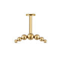 Piercing a elica verticale con sette perline, delicato ed elegante orecchino a bottone in titanio 16G