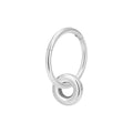 Anillo de tabique colgante con un pequeño círculo clicker de tabique de titanio 16G