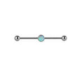 Opale industriale piercing titanio opale industriale bilanciere 14G 38mm bianco opale nero opale