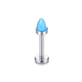 Orecchini a bottone opale con retro piatto in titanio 16G blu opale viola opale bianco opale orecchino