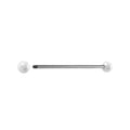 Perla industriale piercing argento 14G 38mm perla industriale barra titanio sfere di perle filettate esternamente