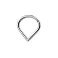 Triangel septumring 16g titan näsring svart guld och silver