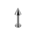 Snake bite labret piercing titanium with spike labret stud 16G black stud