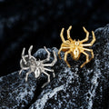 Big spider earring realistic spider earring titanium labret stud Halloween jewelry