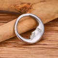 Måne daith ring i guld och silver titan daith piercing septum ring