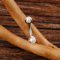 Pärlformad böjd barbell 16G titan bananbarbell