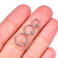 16 gauge nose ring captive bead ring 14G 18G 20G nipple ring septum ring