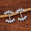 Barbell nipple piercing with CZ stones straight barbells titanium 14G threadless push pin 1 piece