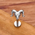 Piercing a stilo per capra unico in titanio labret 16G