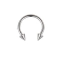 Anello al naso mezzo cerchio con frecce ferro di cavallo con punte F136 titanio calibro 16