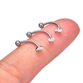 Star curved barbell small and cute with a star and a ball titanium piercing