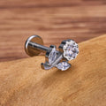 Blumen-Nasenstecker aus Titan, Labret-Stecker für Ohrpiercings, Helix-Piercing, Muschelstecker