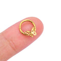 Anneau de septum de papillon, ailes de papillon en titane, piercing de nez de papillon