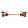 Kirsch-Nippelring Nippelpiercing Stäbe süß und sexy Titan