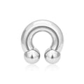 Großes Septum-Piercing in Hufeisenform, Titan-Ohrring mit großer Stärke, 0G, 2G, 4G, 6G, 8G