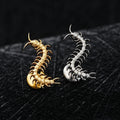 Centipede piercing labret stud made of titanium 16G