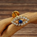 Ondt øje ørering ondt øje næsestud titanium 16G næsering tragus stud helix piercing guld sølv