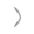 Buet barbell med to lange spisser engel fang smykker øyenbryn piercing 16G titan banan barbell