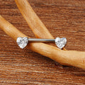 Piercing al capezzolo a forma di cuore 14G in titanio con pietre cz trasparenti
