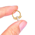 Anello per setto di pipistrello 16G cool ali di pipistrello segmento diamantato clicker 8mm 10mm titanio