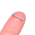 Bilanciere piercing al capezzolo con filettatura interna 14g 16g bilanciere lungo capezzolo piercing corto dritto bilanciere titanio minimalista 1 pezzo