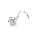 Cavatappi trasparente per naso 20G cavatappi diamante perno per naso 6,5 mm cavatappi perno anello per naso in titanio