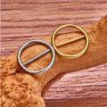 Anillos de pezón redondos minimalistas y delicados anillo de pezón de titanio barra de plata y oro
