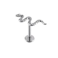 Snake helix oorbel in zilver goud blauw paars titanium snake piercing conch stud tragus stud neus stud