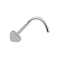 Heart nose stud tiny and cute titanium 18G 20G Rosery Poetry