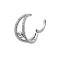 Pen dobbel helix-piercing med CZ titanium 16G