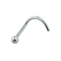 Twist nose stud with a ball  titanium 18G 20G Rosery Poetry