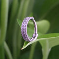 Fancy septum rings double layered with CZ Rosery Poetry