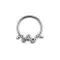 Snake nose ring titanium septum clicker Rosery Poetry