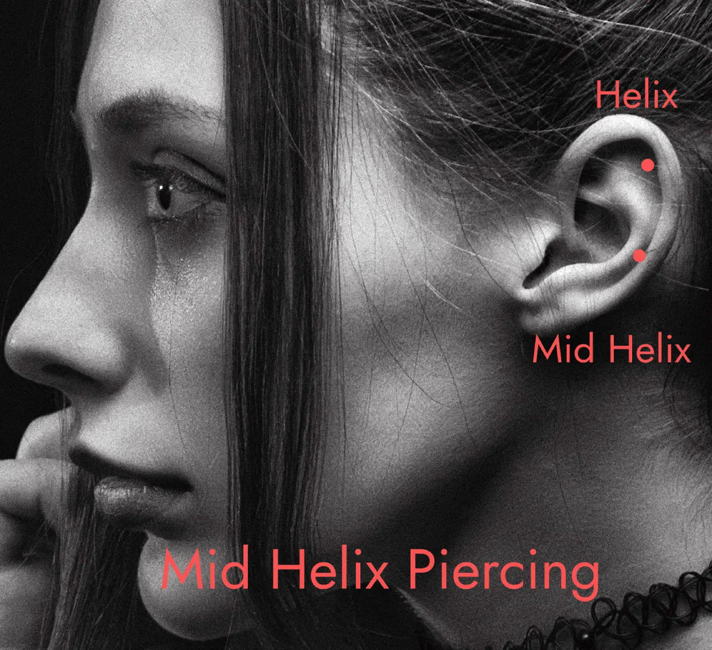 Mid Helix Piercing: Pain, Healing Time, Cost, Jewelry, Sizes, and Aftercare