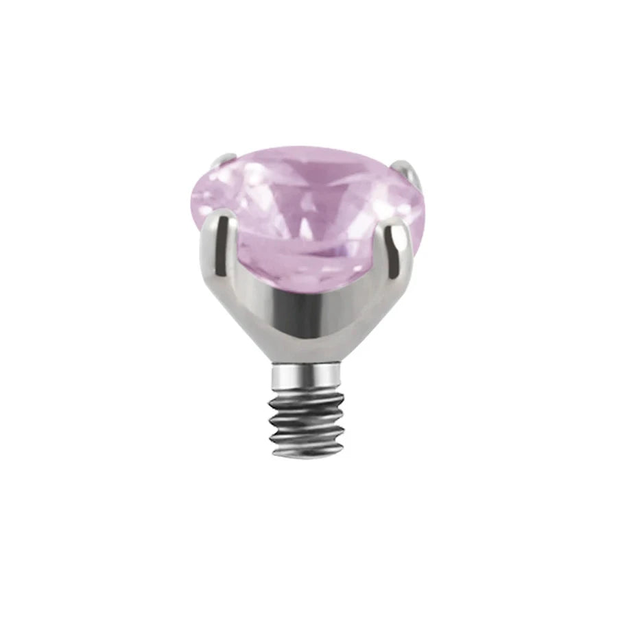 Piercing superior com pedra cz 10 peças titânio transparente rosa azul verde 16G extremidades superiores rosqueadas internamente