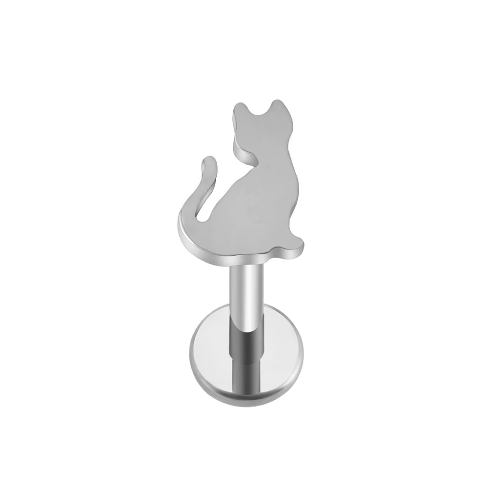 Cat nose stud titanium 16G cute nose studs cat stud earrings