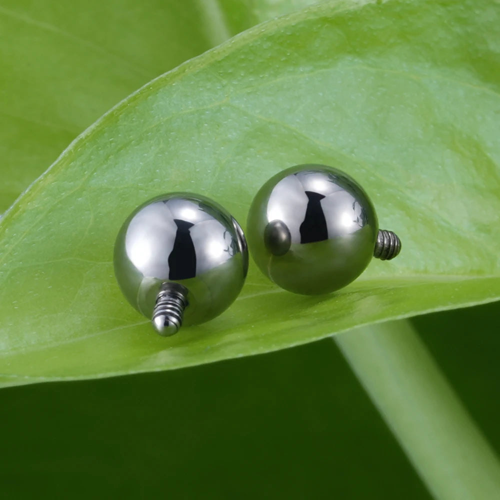 Vervangingsballetjes voor piercings 5 ​​stuks titanium 16G 14G met interne schroefdraad