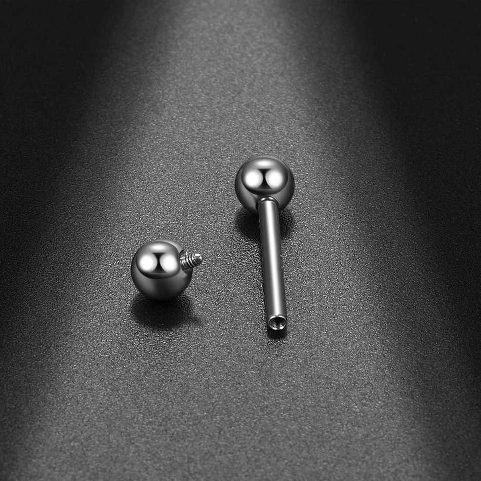 Nipple piercing barbell internally threaded 14g 16g long barbell nipple piercing short straight barbell titanium minimalist 1 piece