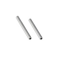 Straight barbell shafts internally threaded in silver 14G 16G 5 pieces