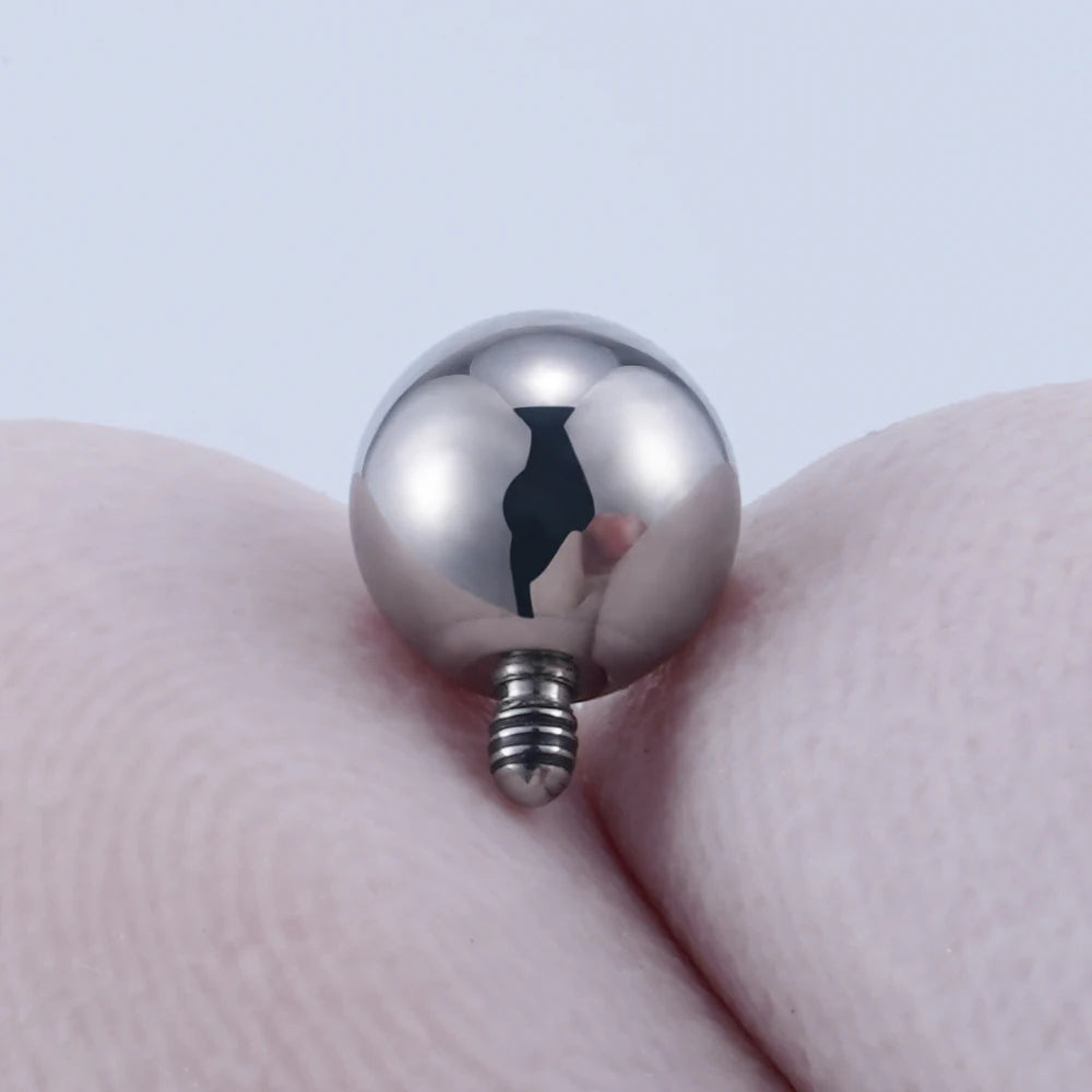 Vervangingsballetjes voor piercings 5 ​​stuks titanium 16G 14G met interne schroefdraad