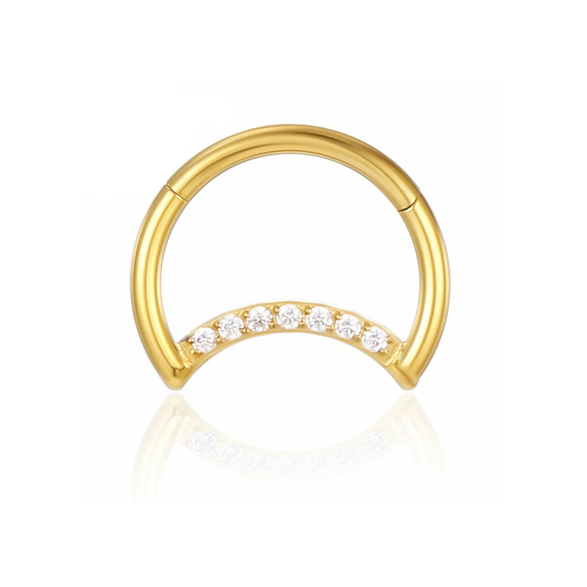 Månenese ring 16 gauge titan halvmåne