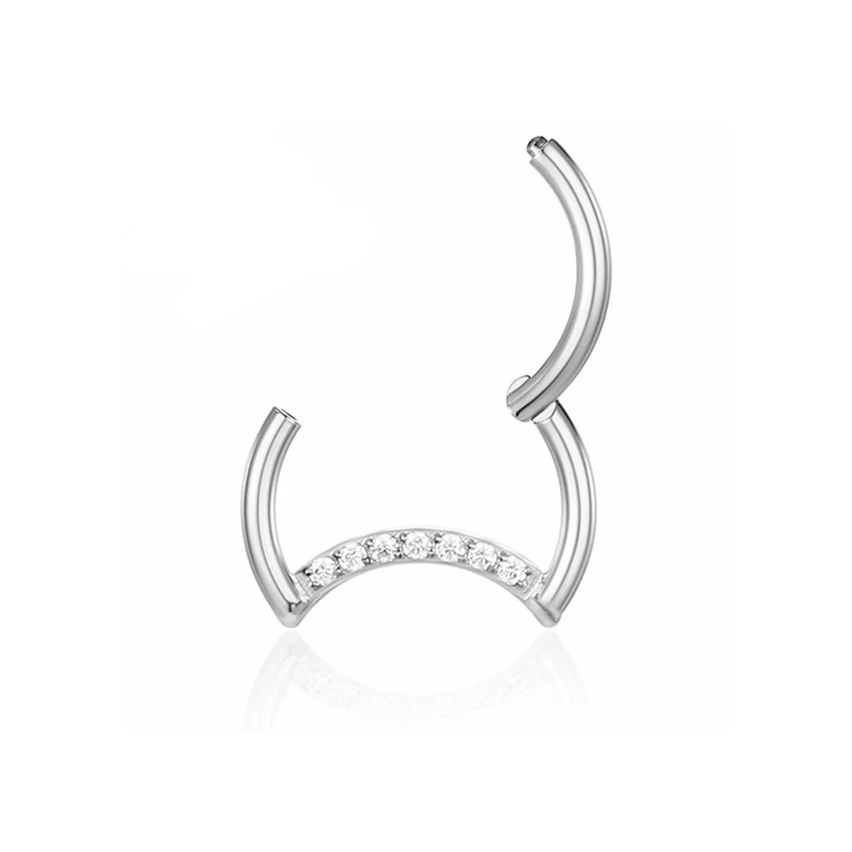 Månenese ring 16 gauge titan halvmåne