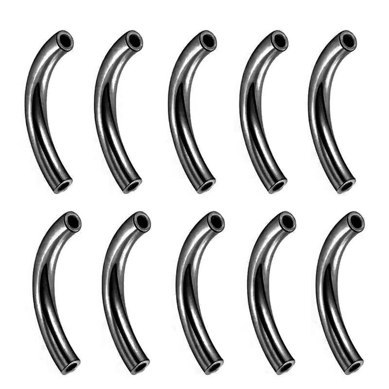Curved barbell shafts internally threaded 14G 16G 10 pieces banana barbell shafts