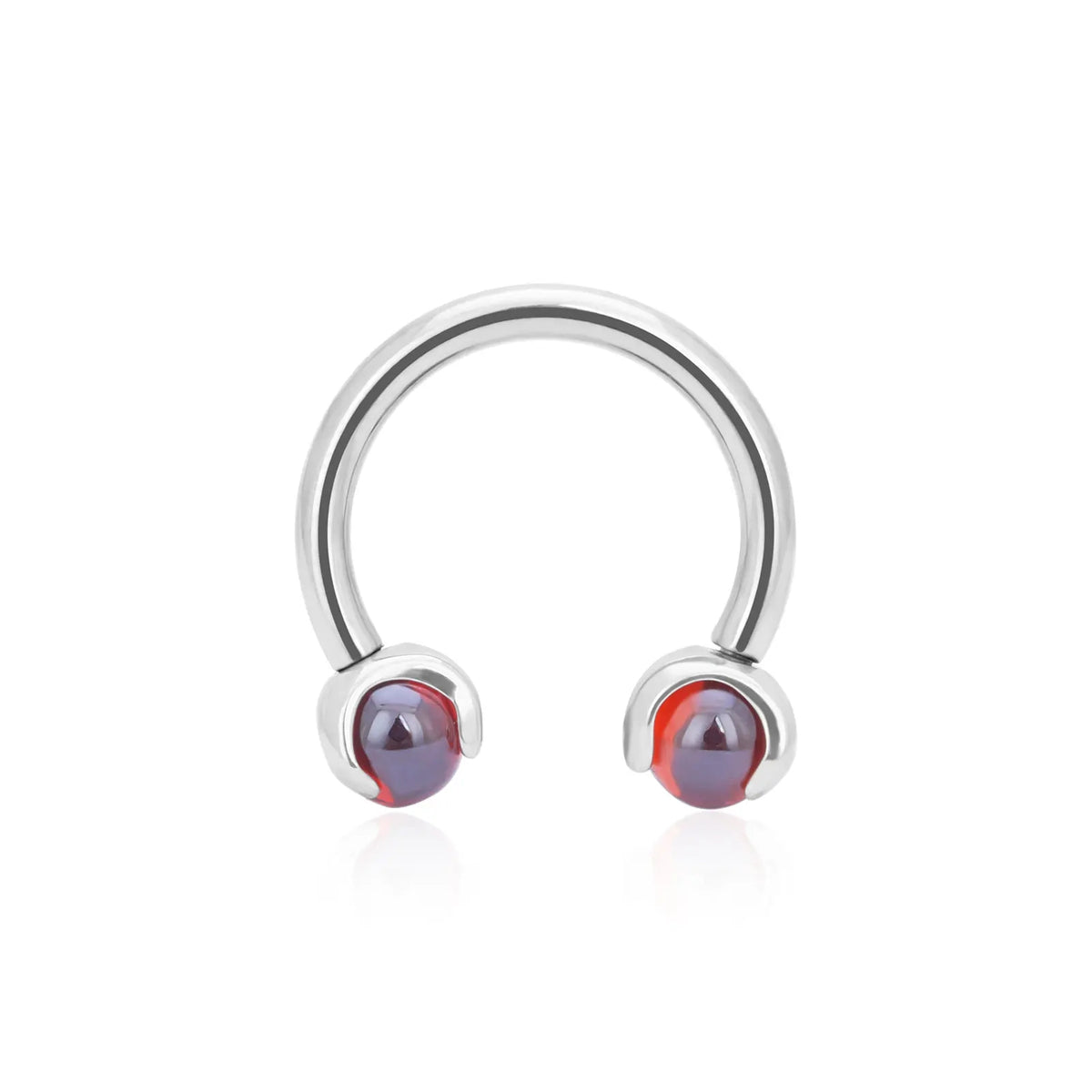 Daith barbell with round purple crystals circular barbell daith piercing titanium horseshoe barbell septum ring