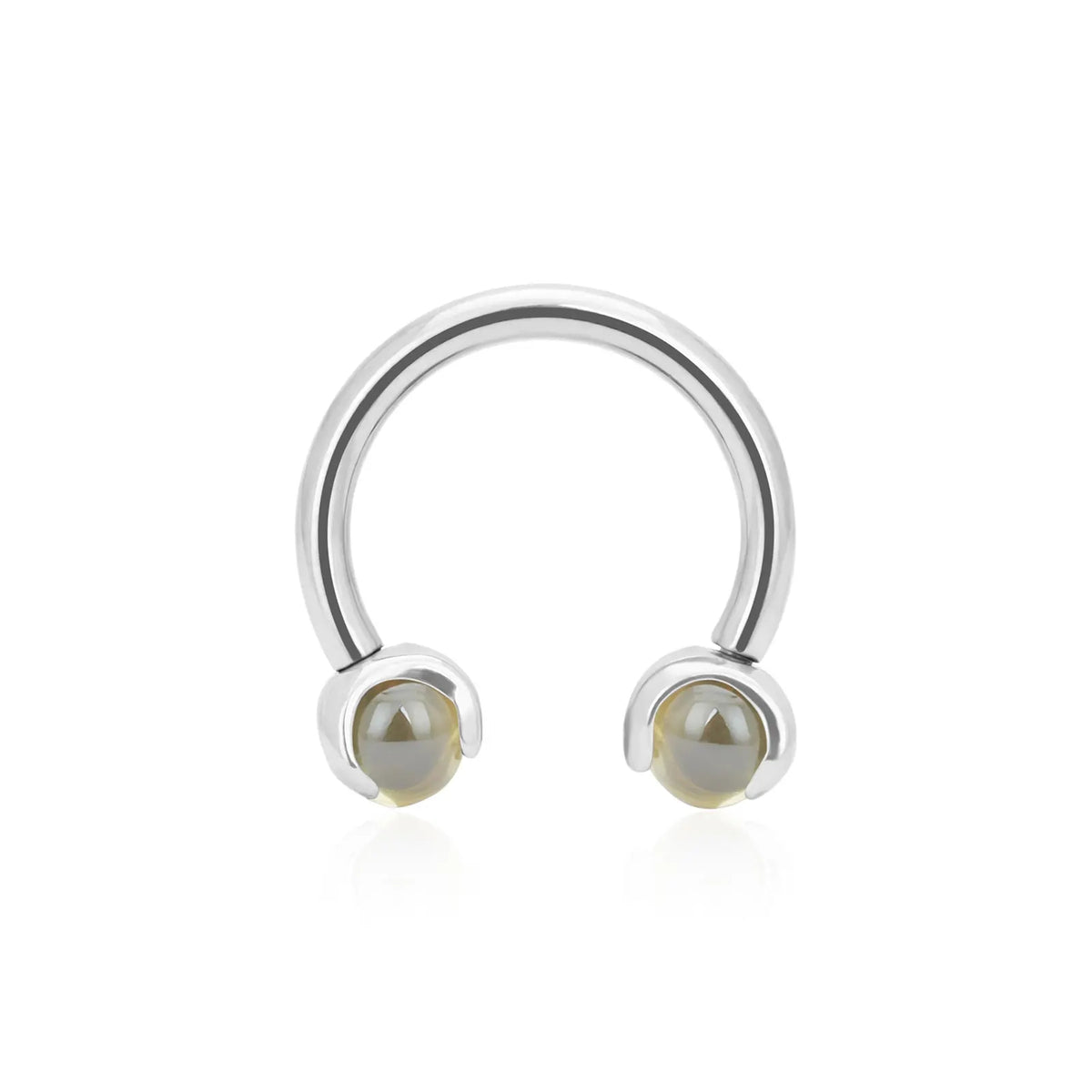 Daith barbell met ronde paarse kristallen cirkelvormige barbell daith piercing titanium hoefijzer barbell septum ring