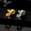 Pelican earring in gold and silver labret stud pelican piercing