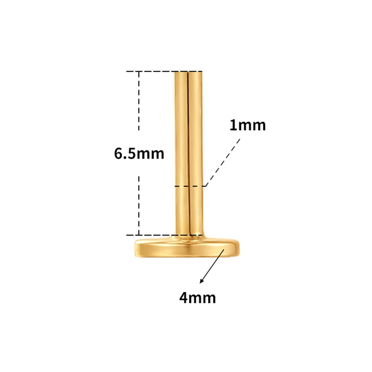 Helix-Ohrring aus 14-karätigem Gold mit Ketten, Muschelohrringe, Ohrläppchen-Piercing-Schmuck, Labret-Ohrstecker