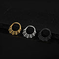 Black septum piercing gothic and cool spider web piercing Halloween jewelry black male nose ring