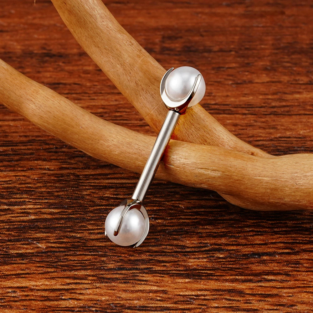 Perle mamelon piercing titane perle barre de mamelon fileté intérieurement 14G