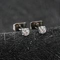 CZ ear studs 1 pair of titanium earring studs for ear piercing small tiny and cute 2/3/4/5mm
